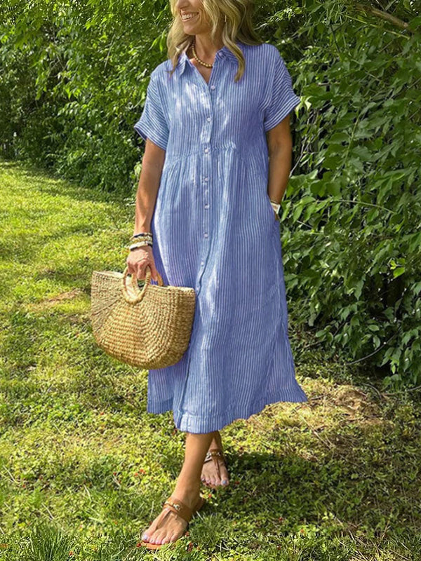 Vestito a Camicia Gessato ✨