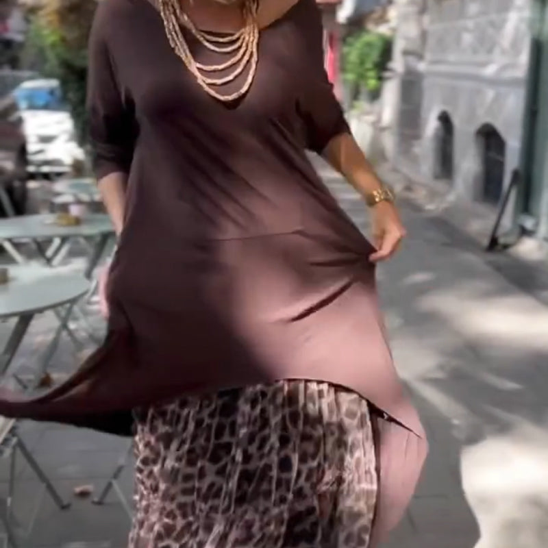 Abito Stile Leopardo Elegante✨