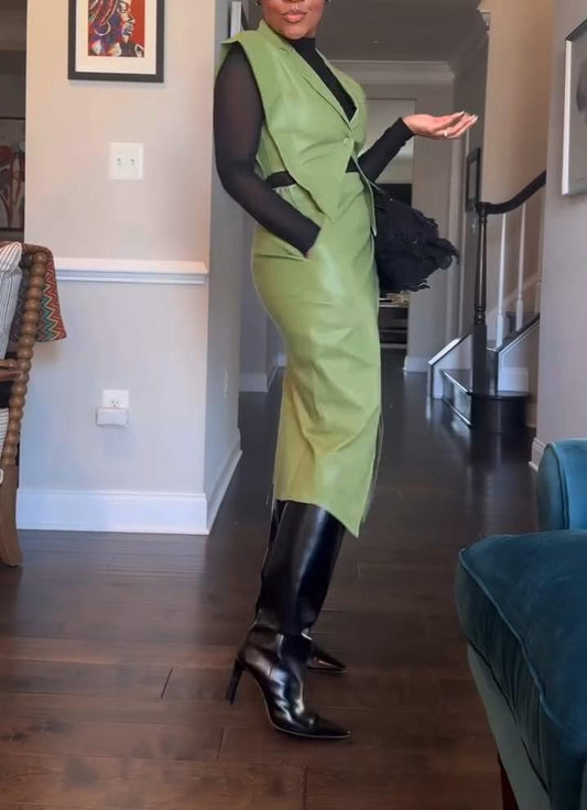 Completo in pelle 2 pz✨