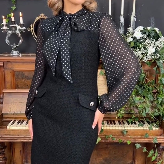 Abito Elegante con Fiocco