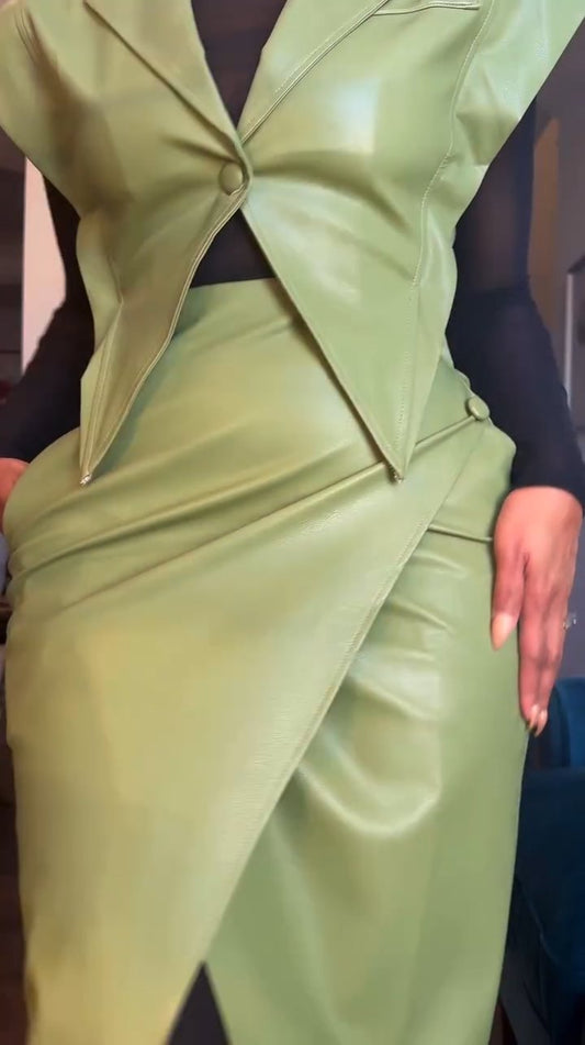 Completo in pelle 2 pz✨