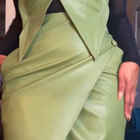 Completo in pelle 2 pz✨