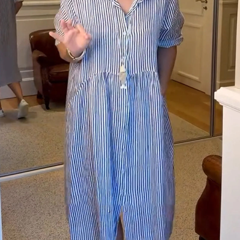 Vestito a Camicia Gessato ✨