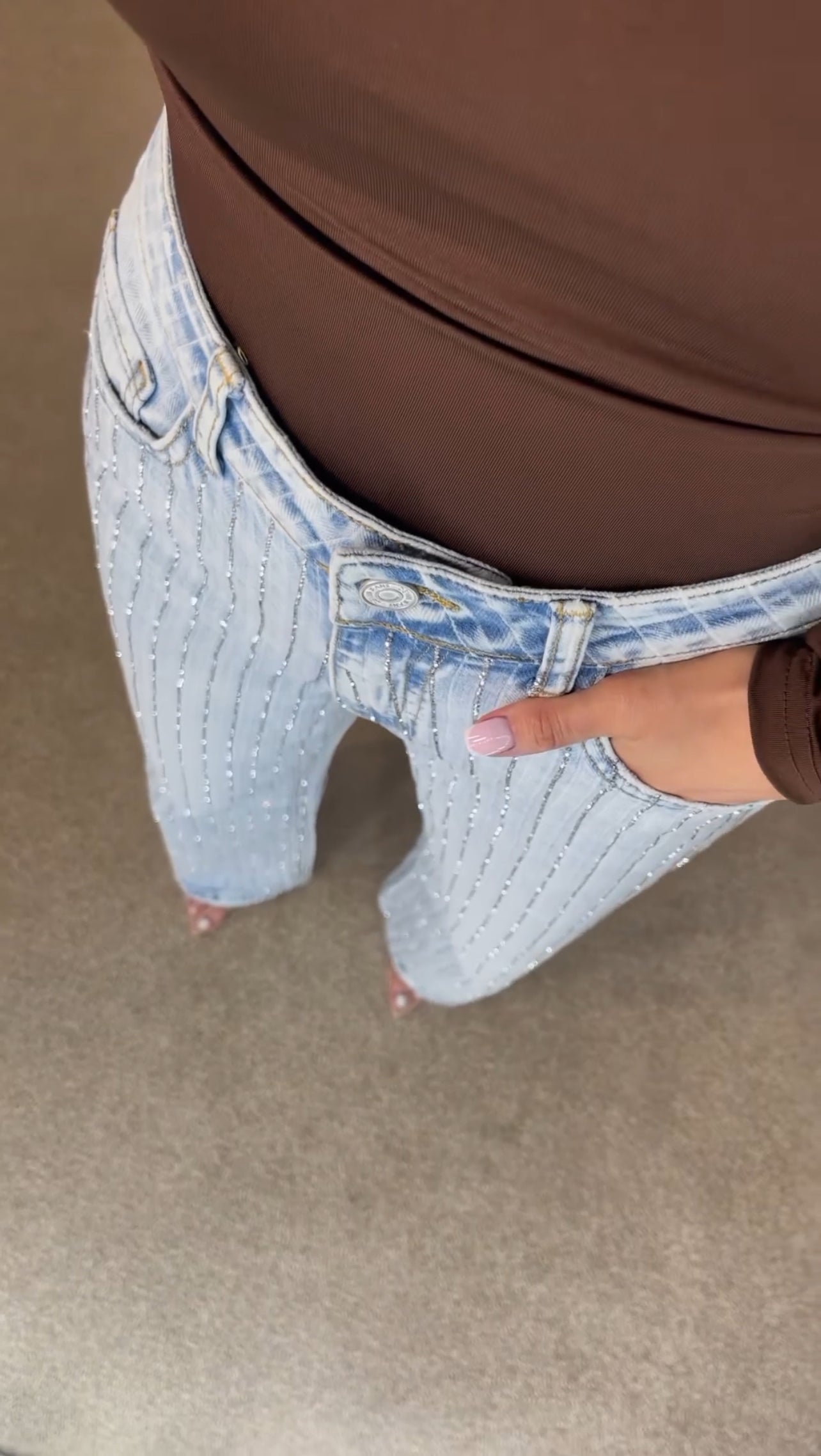 Jeans Glitter Mavy ✨