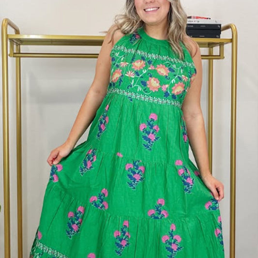 Vestito Verde Fiorato ✨