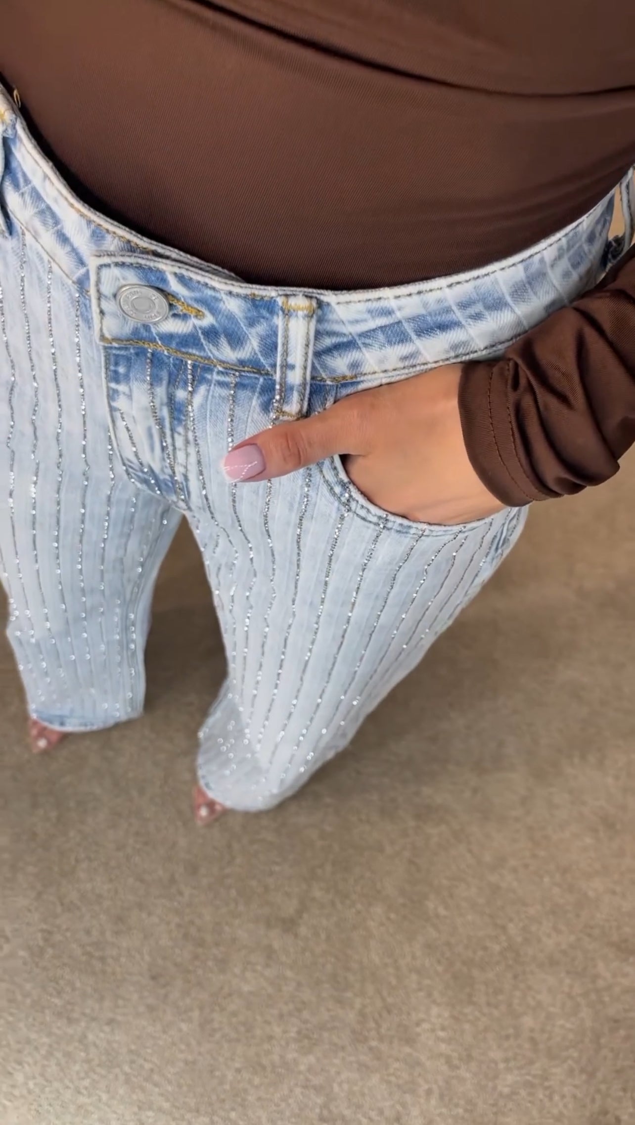 Jeans Glitter Mavy ✨