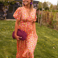 Vestito Fiorito Arancione ✨