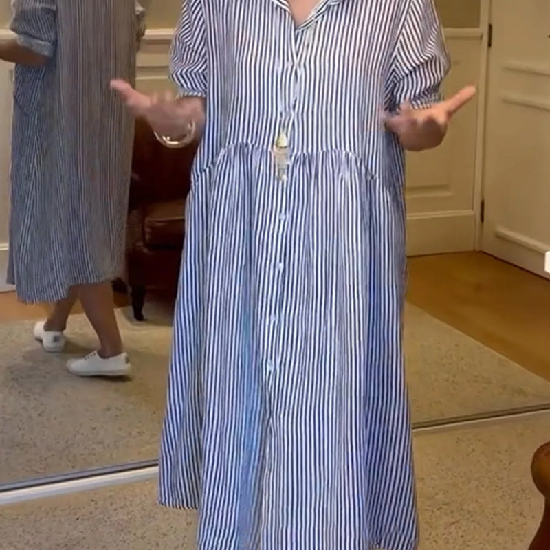 Vestito a Camicia Gessato ✨