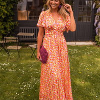 Vestito Fiorito Arancione ✨