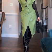 Completo in pelle 2 pz✨