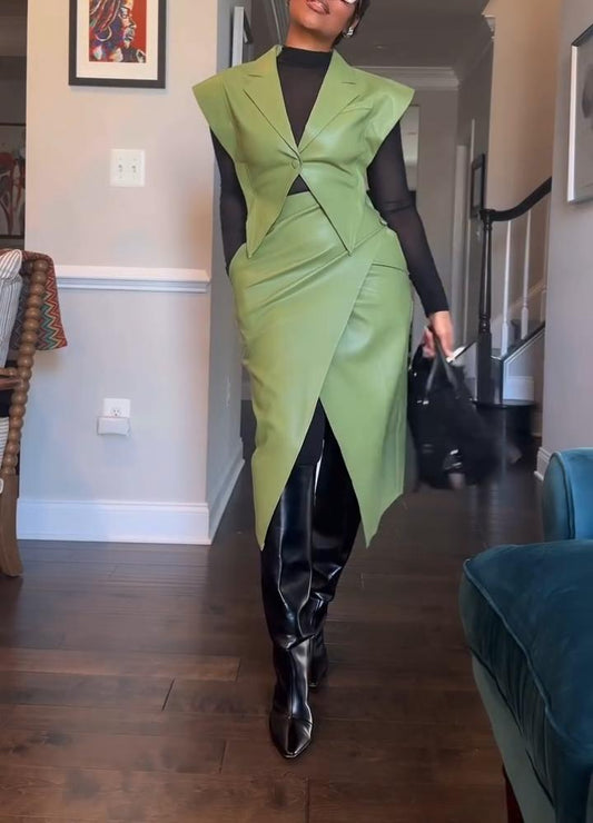 Completo in pelle 2 pz✨